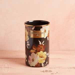 MacKenzie-Childs NARROW UTENSIL HOLDER Wild Rose Brown