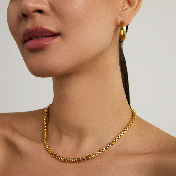 【Monday Edition】VINE CHAIN NECKLACE Stardust Necklace - Black Spinel