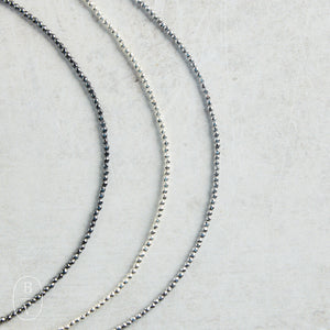 eNewton Design FACETED HEMATITE CHOKER