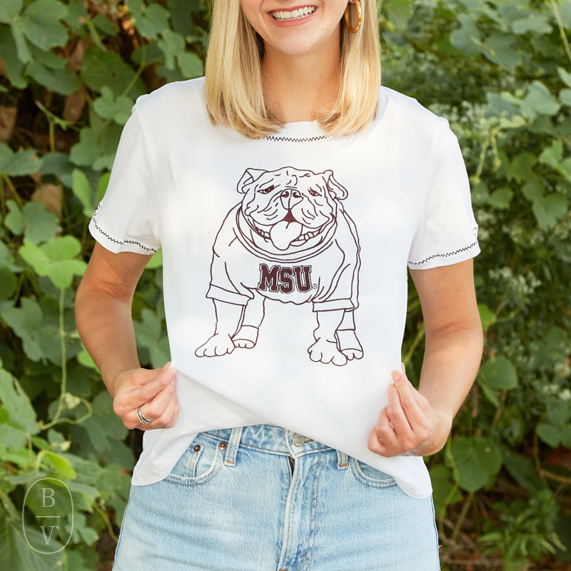Stewart Simmons THE MISSISSIPPI STATE EMBROIDERED TEE Extra Large