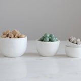 Creative Co-op ROUND MARBLE BOWL SET OF 4