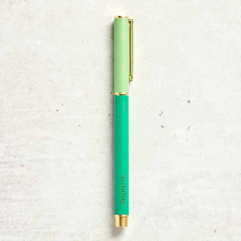 Mary Square SNAP CAP COLORBLOCK PEN Green