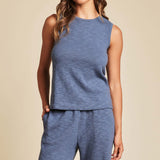 Barefoot Dreams MALIBU COLLECTION SLUB DOUBLE KNIT TANK Lakeside