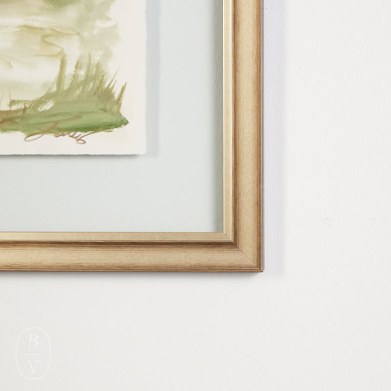 By Lacey GREEN FLOATED FRAMED LANDSCAPE