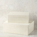 Park Hill Collection ST TROPEZ DECORATIVE BOX Silk Linen