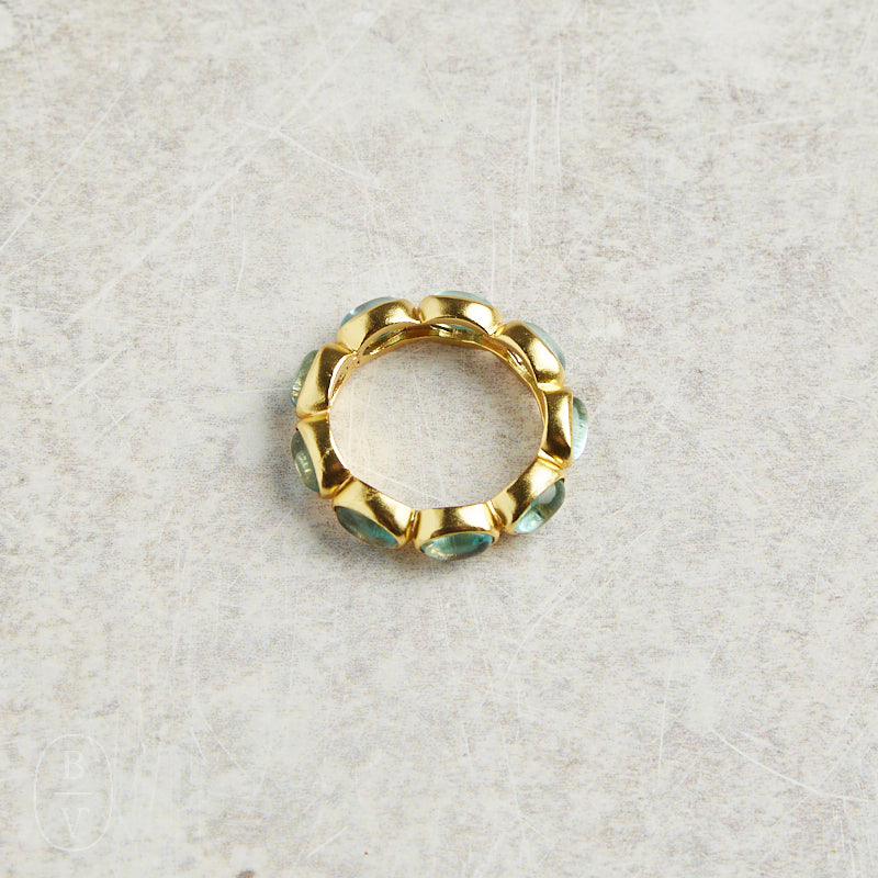 Elyssa Bass Designs CONTINUOUS GEMSTONE RING Blue Topaz