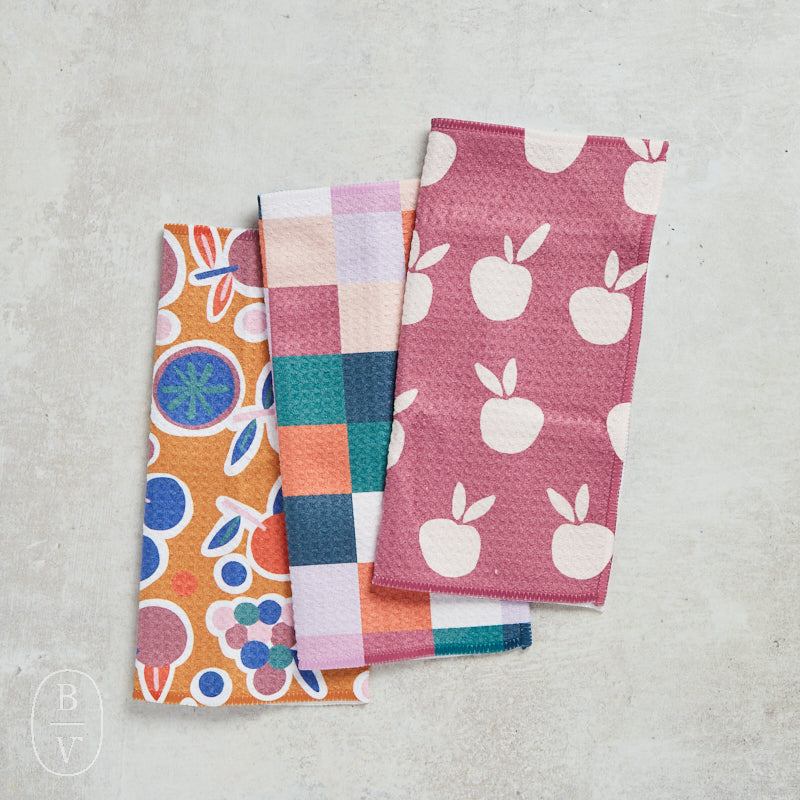 Geometry AUTUMN PARTY DISHCLOTH SET OF 3