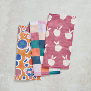 Geometry AUTUMN PARTY DISHCLOTH SET OF 3
