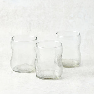 Creative Co-op RECYCLED ORGANIC SHAPE DRINKING GLASS