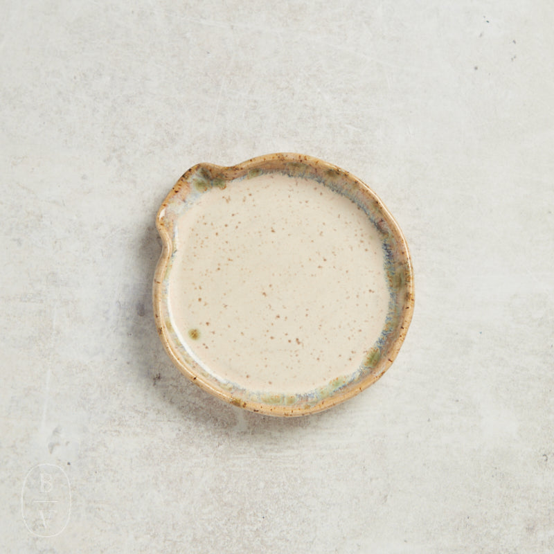 Etta B Pottery ROUND SPOON REST Botanical