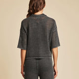 Barefoot Dreams SUNBLEACHED BUTTONED SHORT SLEEVE