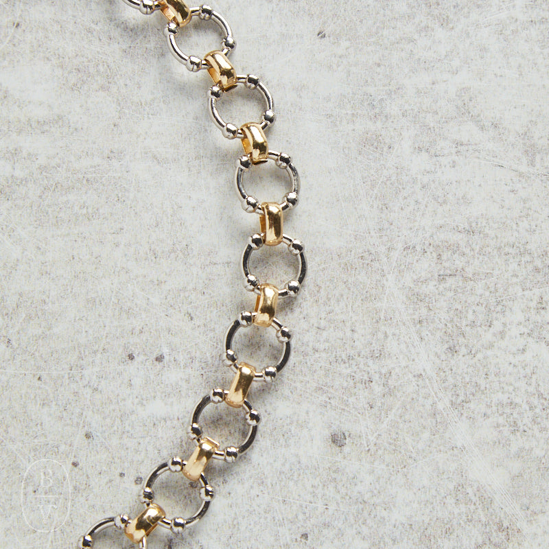 CV Designs GUNMETAL/GOLD LARGE LINKS NECKLACE - CVNGMGL