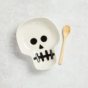 Creative Co-op SKELETON PLATE WITH SPOON