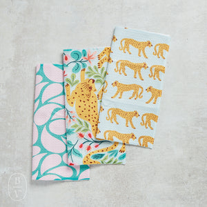 Geometry CHEETAH HAVEN DISHCLOTH SET OF 3