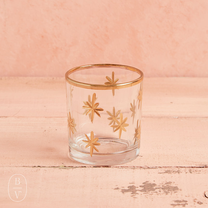 Creative Co-op ETCHED GLASS VOTIVE HOLDER Flower