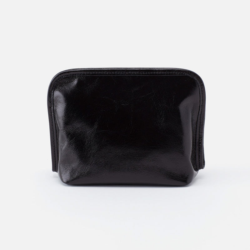 Hobo BEAUTY COSMETIC POUCH FW25 Polished Leather Black