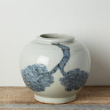 Blue Ocean Traders HAND PAINTED STORAGE JAR WITH BRANCH