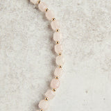 Elyssa Bass Designs GOLD ACCENT LARGE BEAD NECKLACE Rose Quartz
