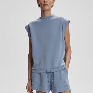 Varley OTIS SLEEVELESS SWEAT Rain Blue