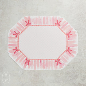 Rosanne Beck PINK RIBBON BORDER WITH BOWS POSH PLACEMAT PACK