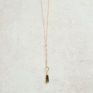 Darby Drake Jewelry and Design LONG NECKLACE WITH GEMSTONE - NCCGM394