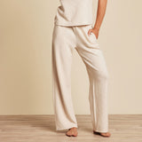 Barefoot Dreams MALIBU COLLECTION SLUB DOUBLE KNIT PANT Sand Dune