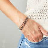 eNewton Design FACETED HEMATITE HOPE UNWRITTEN BRACELET