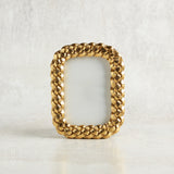 Two's Company BRAIDED FRAME Gold Rectangle
