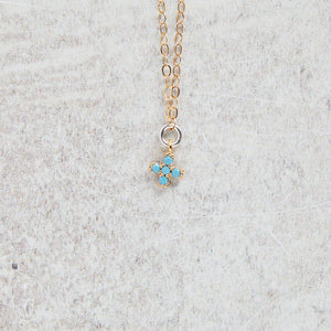 CV Designs BLUE CZ CROSS NECKLACE - CVNTCB