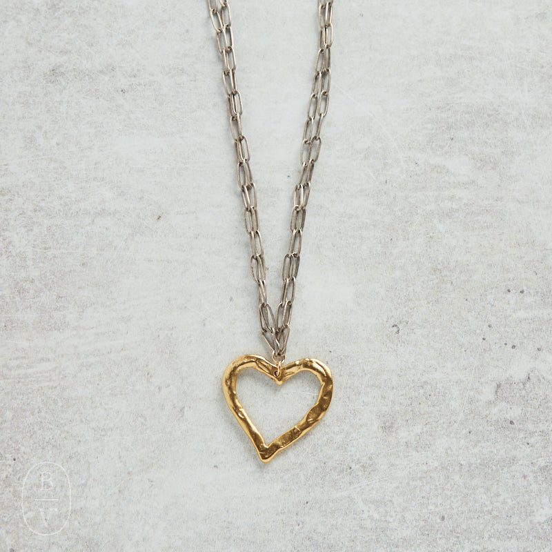 CV Designs OPEN HEART DROP NECKLACE - CVNOH