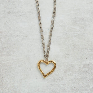 CV Designs OPEN HEART DROP NECKLACE - CVNOH