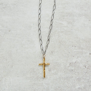 CV Designs ROSARY CROSS DROP NECKLACE - CVNSHC
