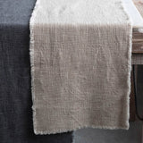 Creative Co-op LINEN BLEND FRAYED EDGE TABLE RUNNER