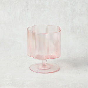 Creative Co-op FLOWER SHAPED STEMMED WINE GLASS
