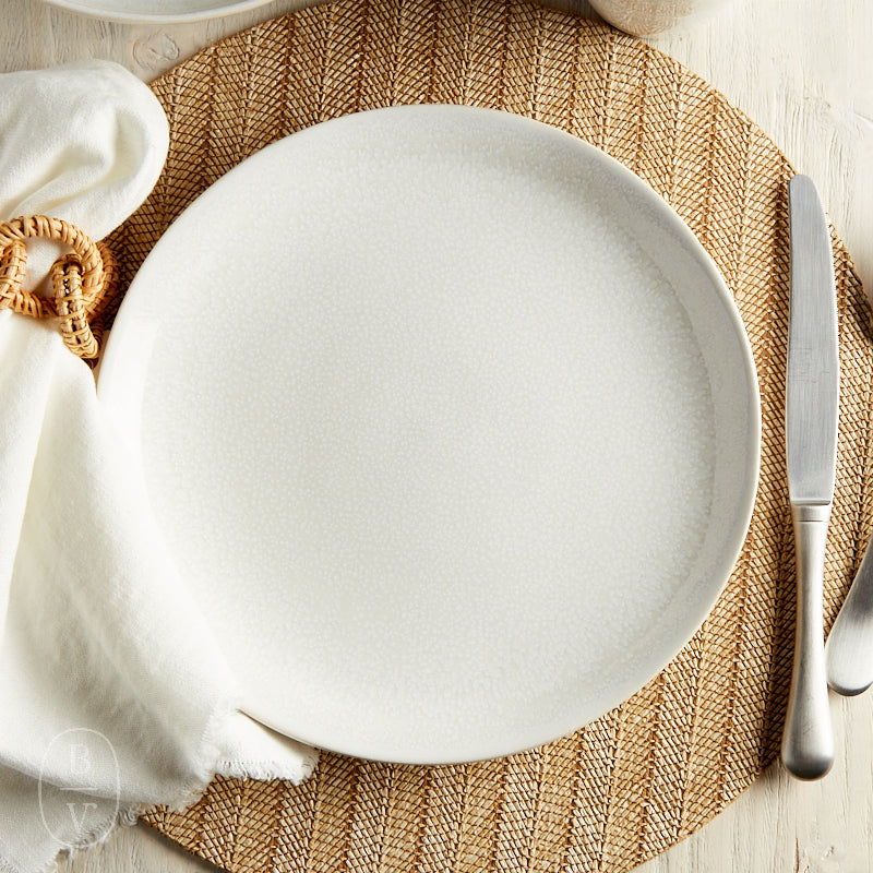 Carmel Ceramica LILY VALLEY DINNER PLATE White