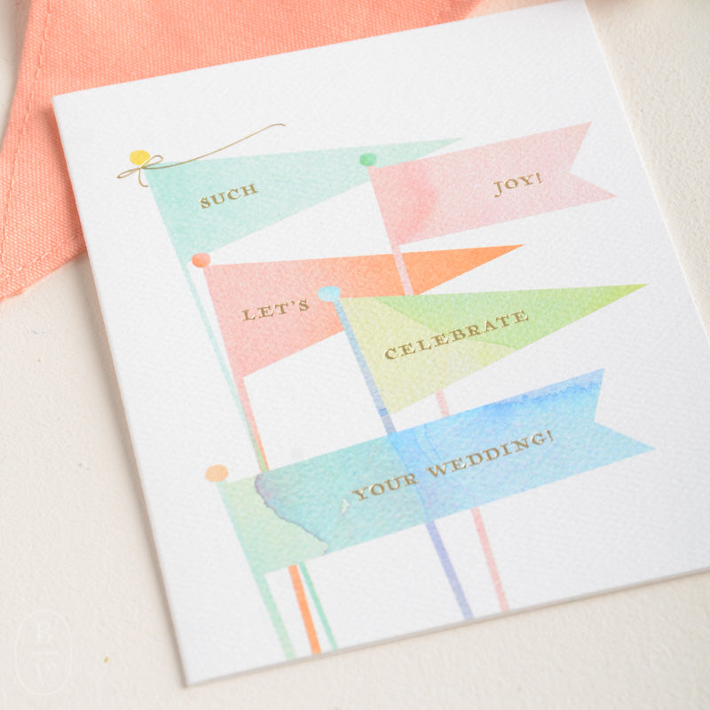 E Frances Paper WEDDING FLAGS CARD