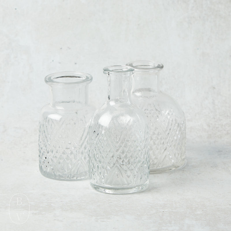 Creative Co-op PRESSED GLASS VASE