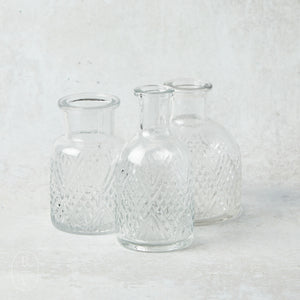 Creative Co-op PRESSED GLASS VASE