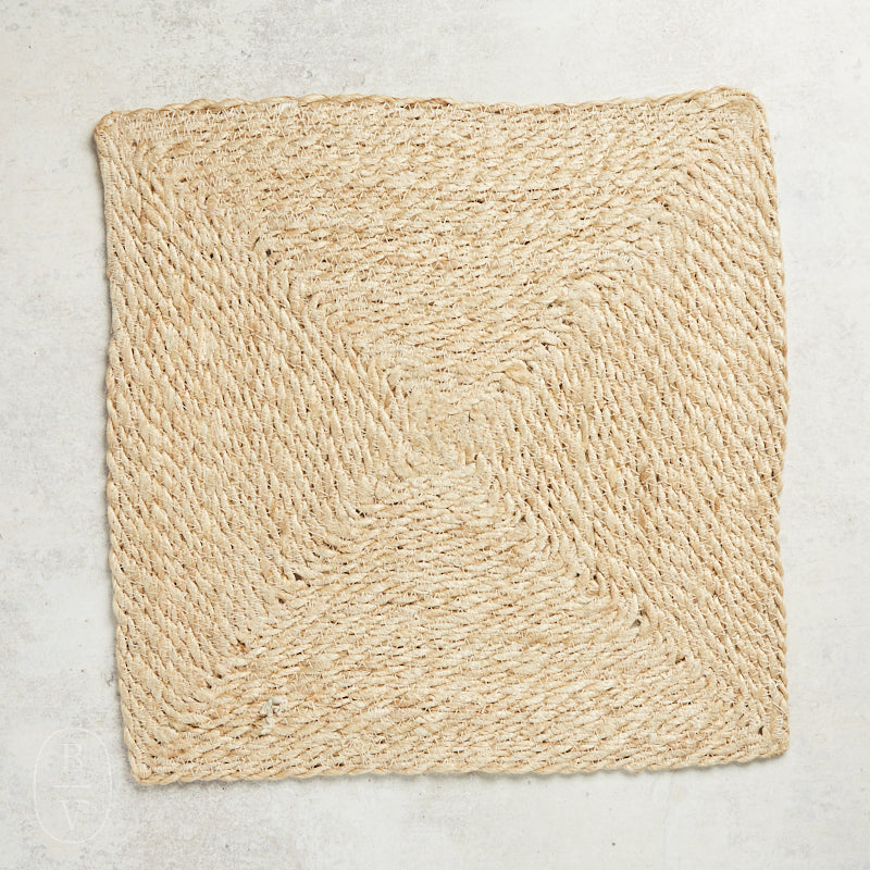 Blue Pheasant WHITLEY PLACEMAT Natural Jute Square
