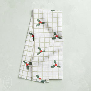Geometry MERRY AND PLAID TEA TOWEL