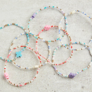 eNewton Design EGIRL HOPE UNWRITTEN SIGNATURE CROSS BRACELET SPRING 5.5"