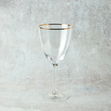 Casafina by Costa Nova SENSA WATER GLASS Clear_Gold Rim