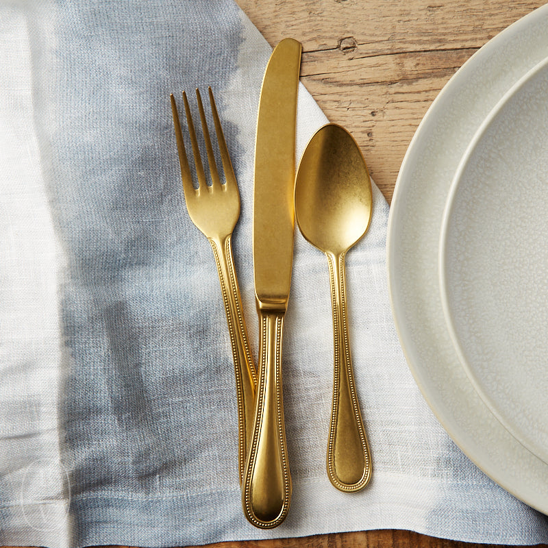Mepra PERLA 5 PIECE PLACE SETTING Peltro Oro