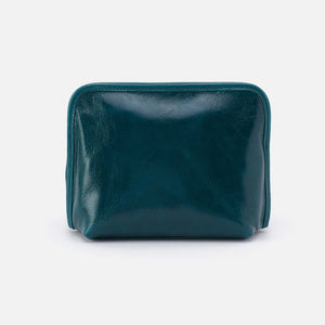 Hobo BEAUTY COSMETIC POUCH FW25 Polished Leather Wild Bluegrass