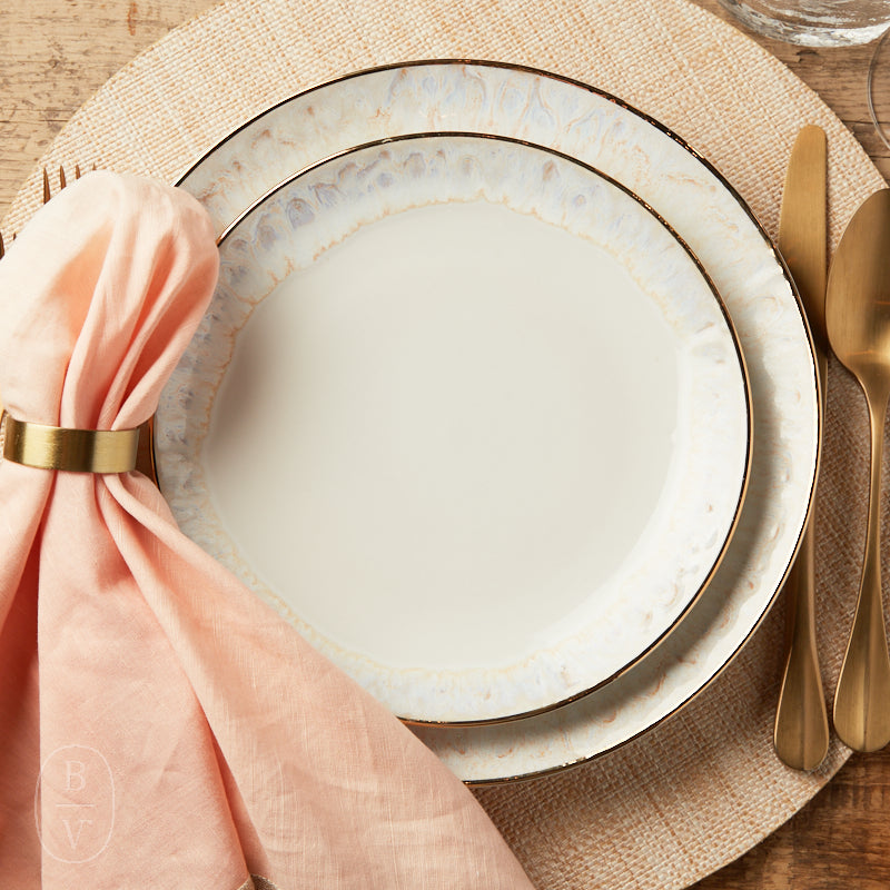 Casafina by Costa Nova TAORMINA SALAD PLATE White_Gold