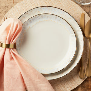 Casafina by Costa Nova TAORMINA SALAD PLATE White_Gold