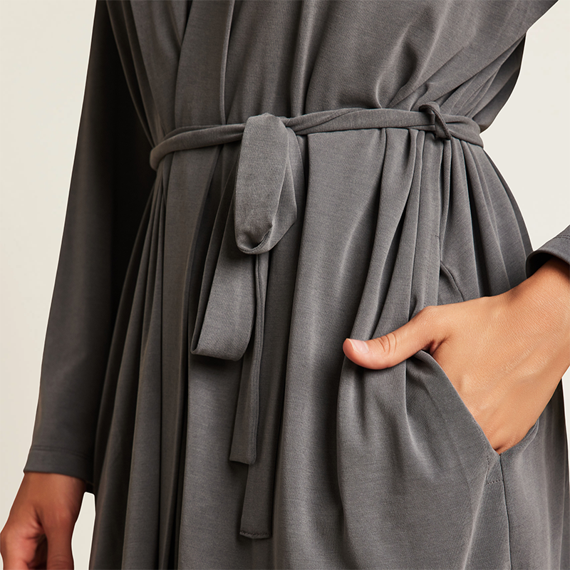 Barefoot Dreams MALIBU COLLECTION SAND WASHED JERSEY MIDI ROBE