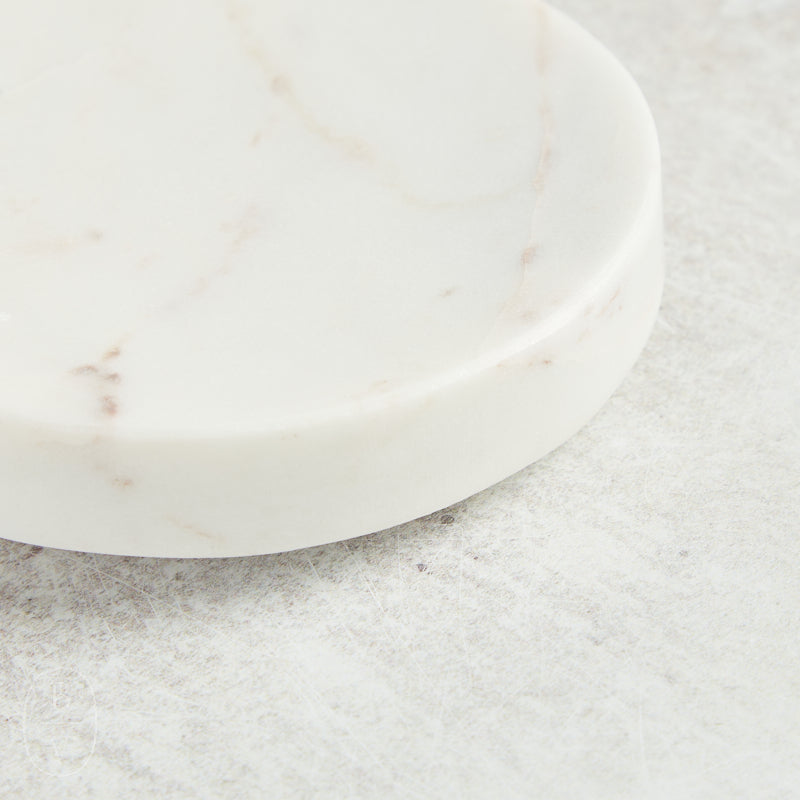 Creative Co-op ROUND MARBLE SOAP DISH