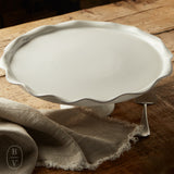 Casafina by Costa Nova NEW RUFFLED FOOTED CAKE PLATE