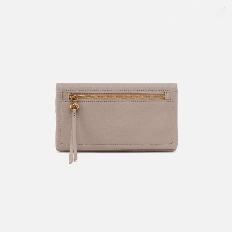 Hobo LUMEN CONTINENTAL WALLET Pebbled Leather Taupe